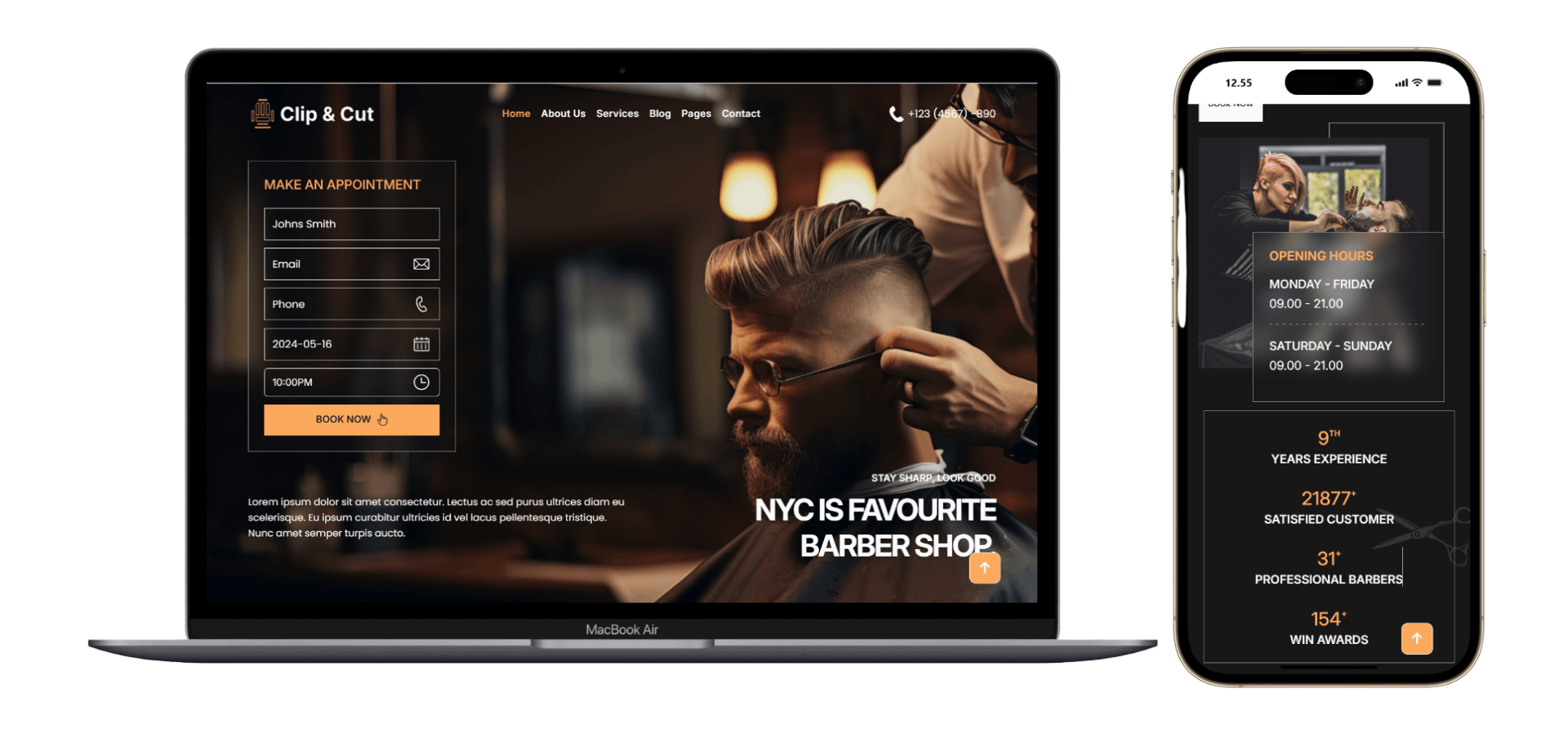 Desain Website Barbershop
