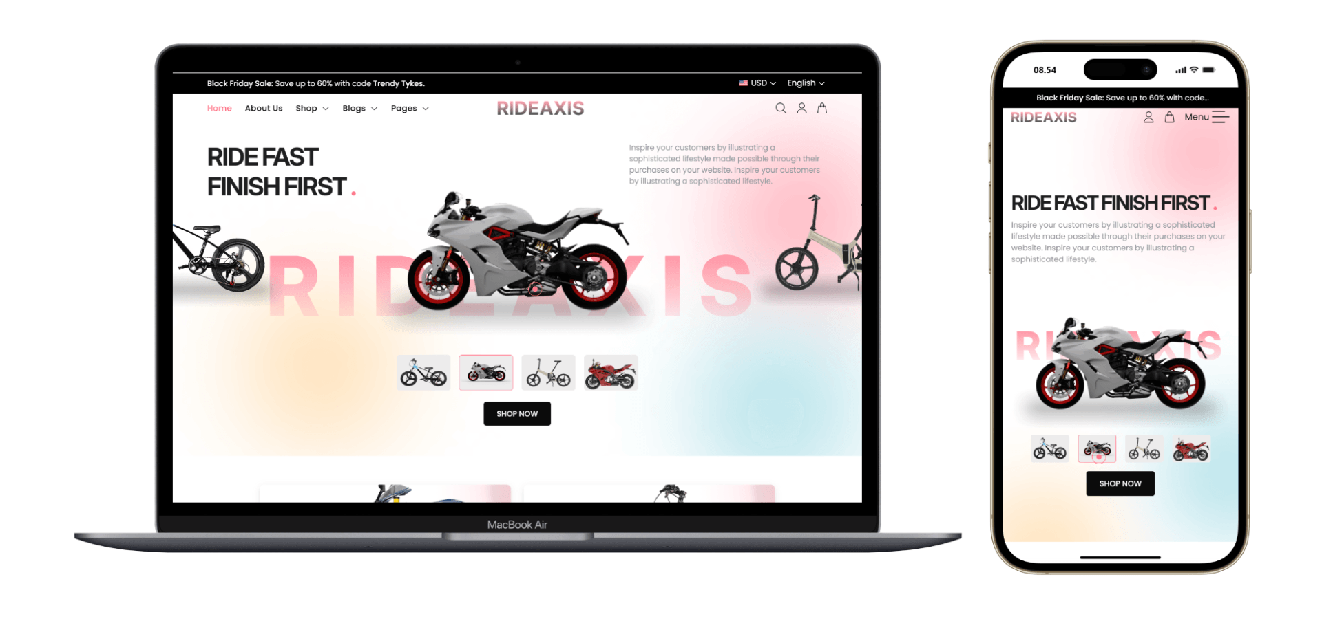 Desain Website Dealer Motor